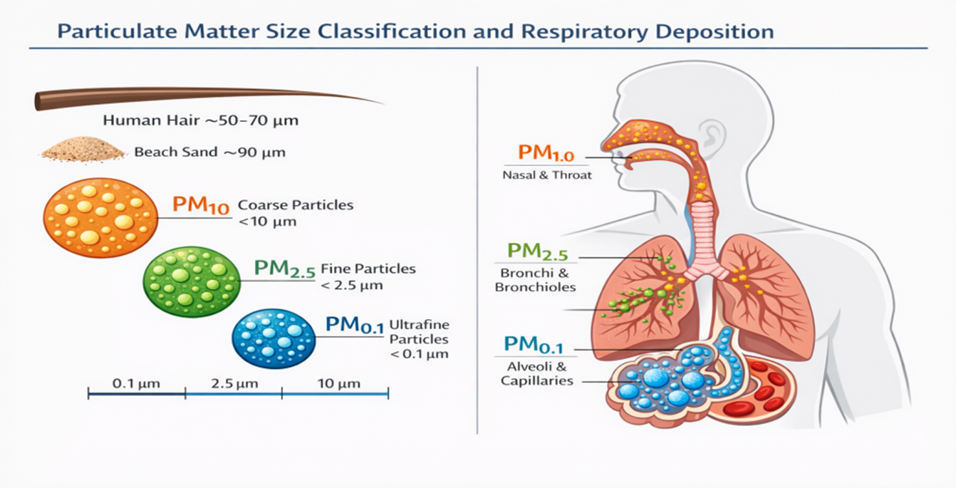 PM Size Classification and Respiratory Deposition
